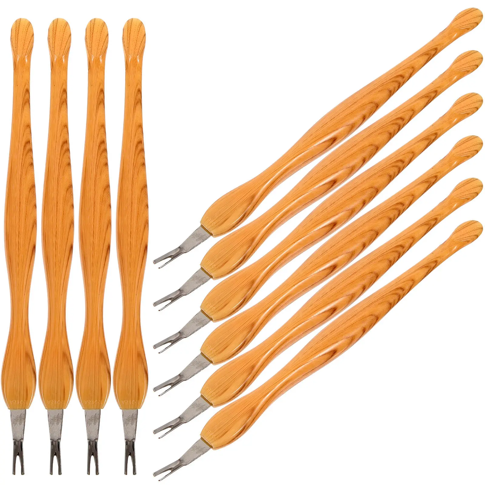 

Набор из 10 шт. инструментов для удаления кутикулы из нержавеющей стали, двусторонний пушер для ногтей, для маникюра, удаления омертвевшей кожи, портативный, легкий, с противоскользящим покрытием