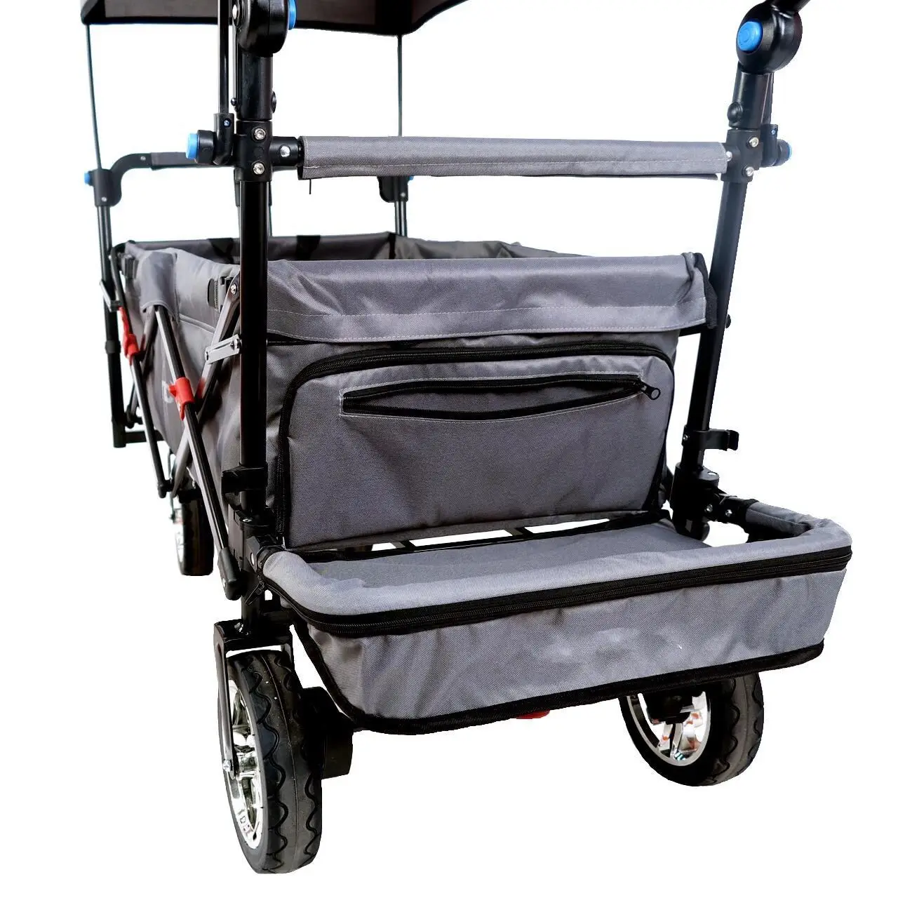 HW01 Wagon With Awning Multiple Pocket with zipper 4 wheels Camping With Folding Trolley  Moving Platform