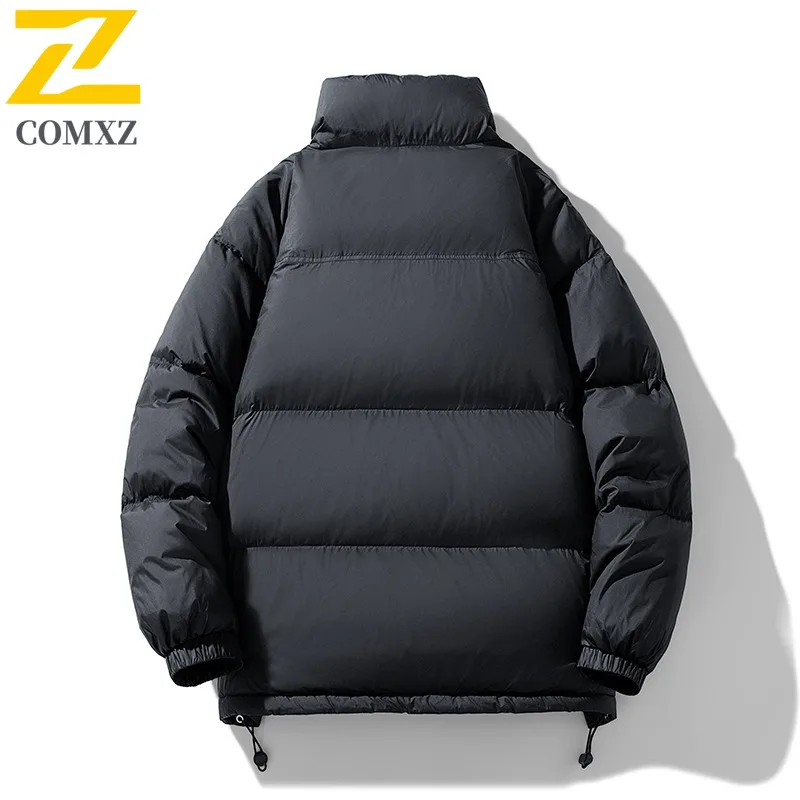COMXZ Puffer Jacket Korean Solid Color Lightweight Skiing Down Jacket Travel High-Quality Minimalist Parker Coat Men's Clothing