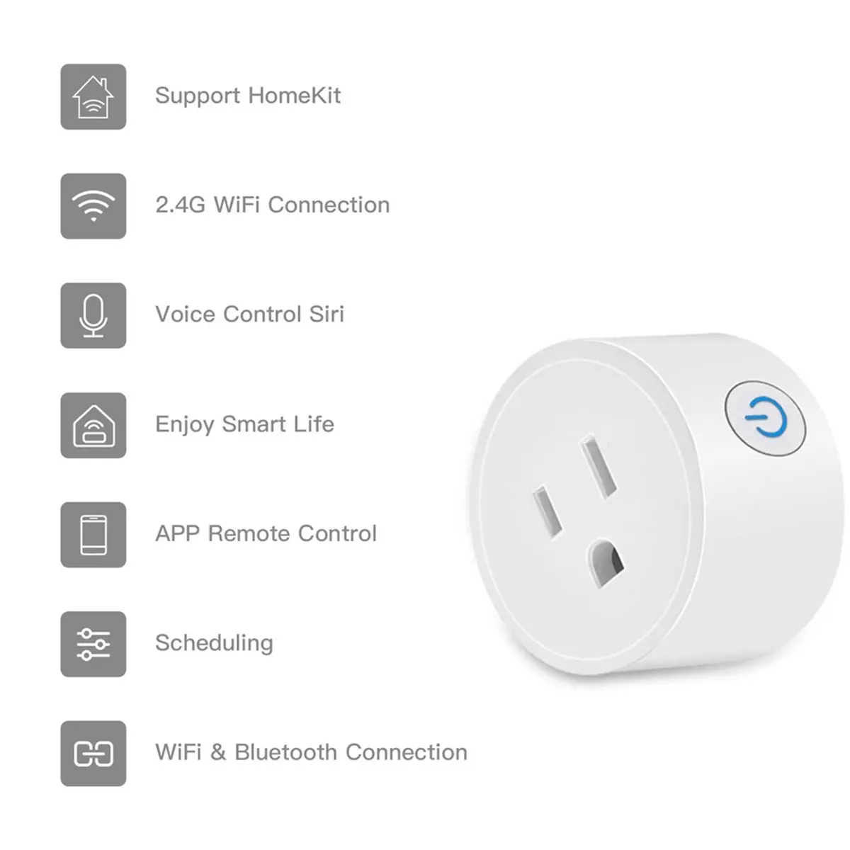 belong Smart Plug Mini , WiFi Outlet for Apple HomeKit, Alexa & Google Assistant, MFi Certified, No Hub,2 Pack US Plug