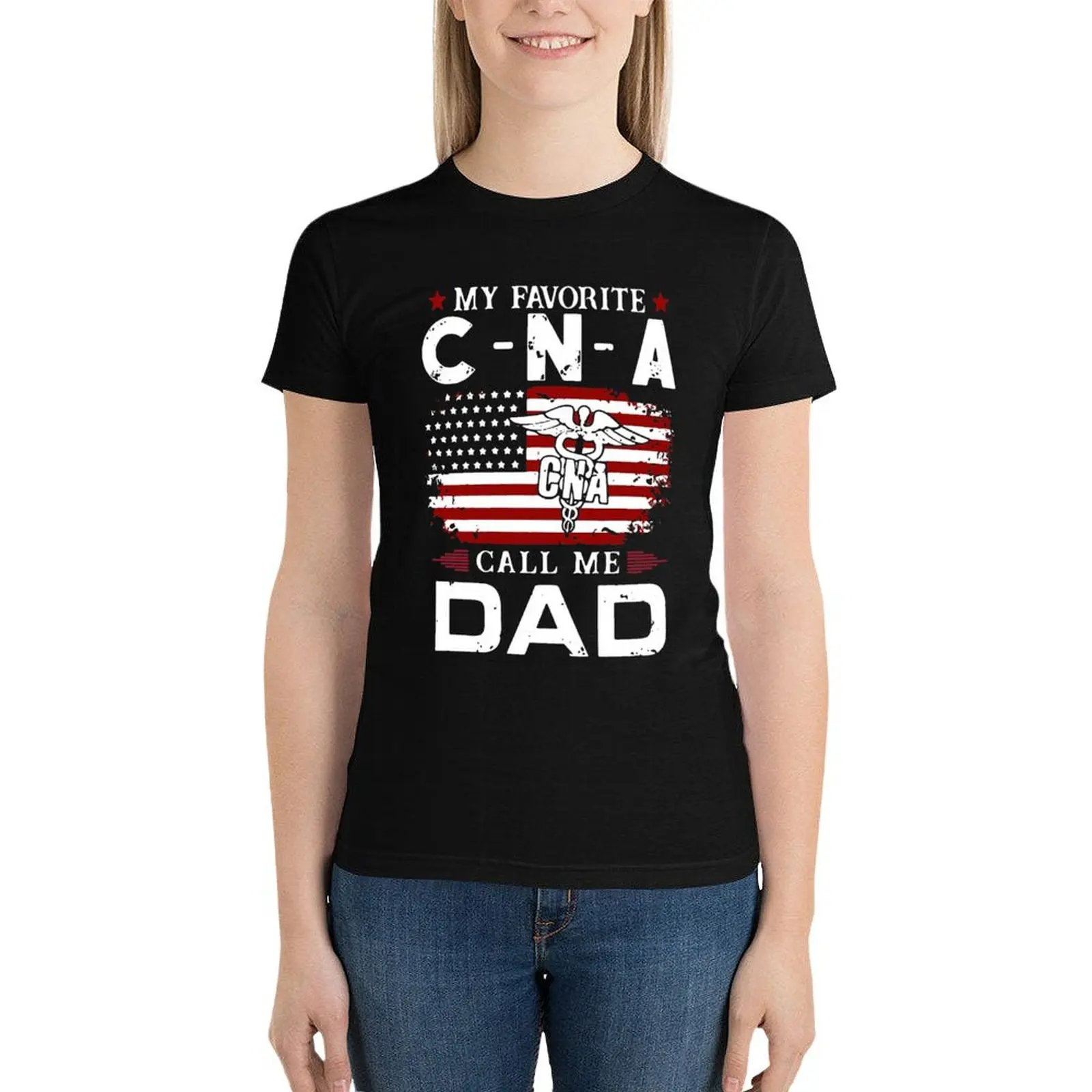 Моя любимая футболка с американским флагом CNA CALL ME DAD, летние топы, летний топ, женская одежда