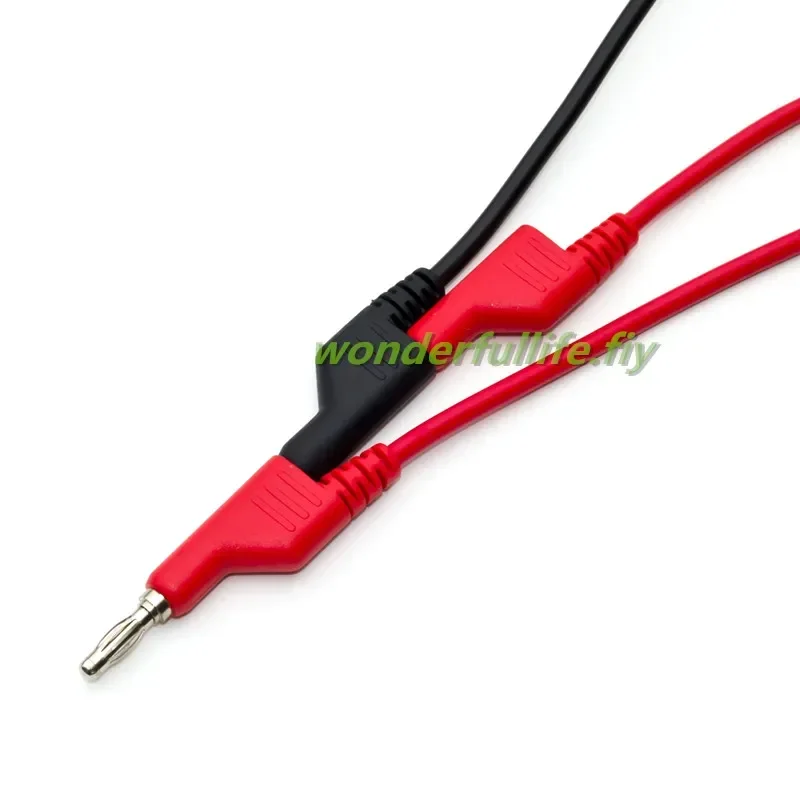 1pair (2pcs) (RED+BLACK)  High quality Banana plug wire / alligator clip cable / high voltage test cable / silicone wire