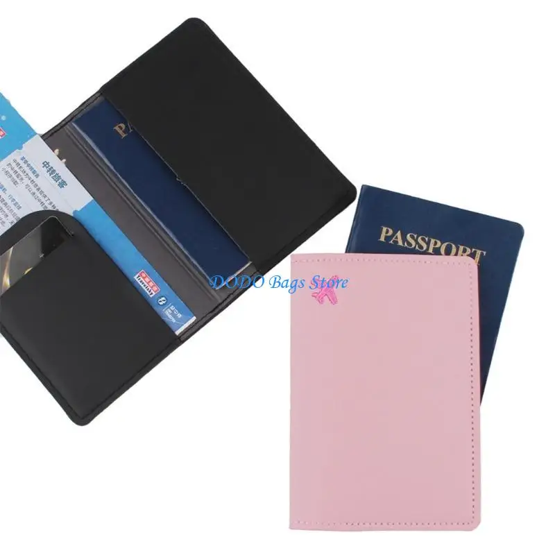 

Легкий органайзер для паспорта из искусственной кожи с вышивкой, практичные дорожные сумки для аккуратного и безопасного