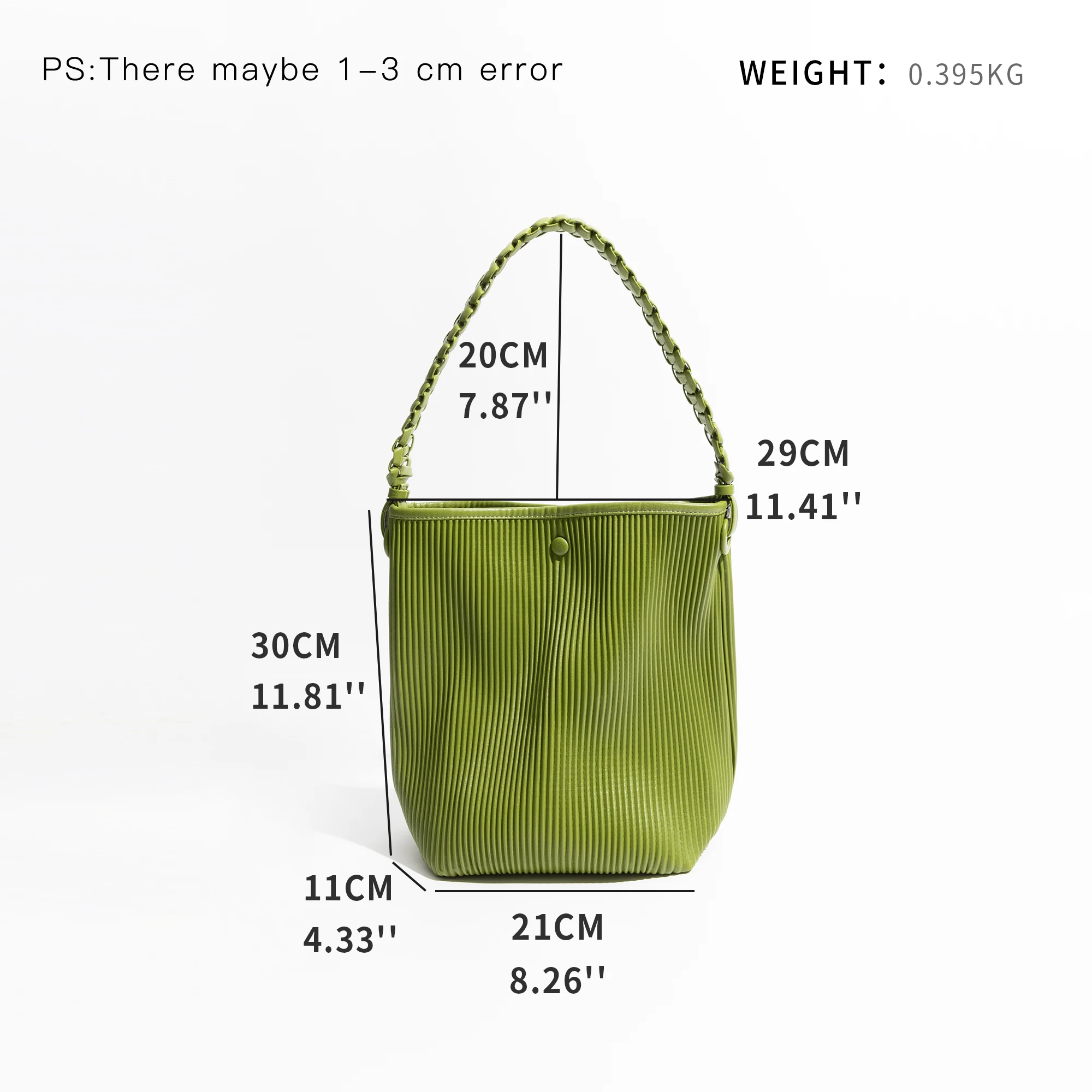 MABULA-Bolso de compras de cuero PU verde para mujer, bolsa de cubo con sello a rayas, bolso de mano femenino Simple, bolso de mano pequeño con