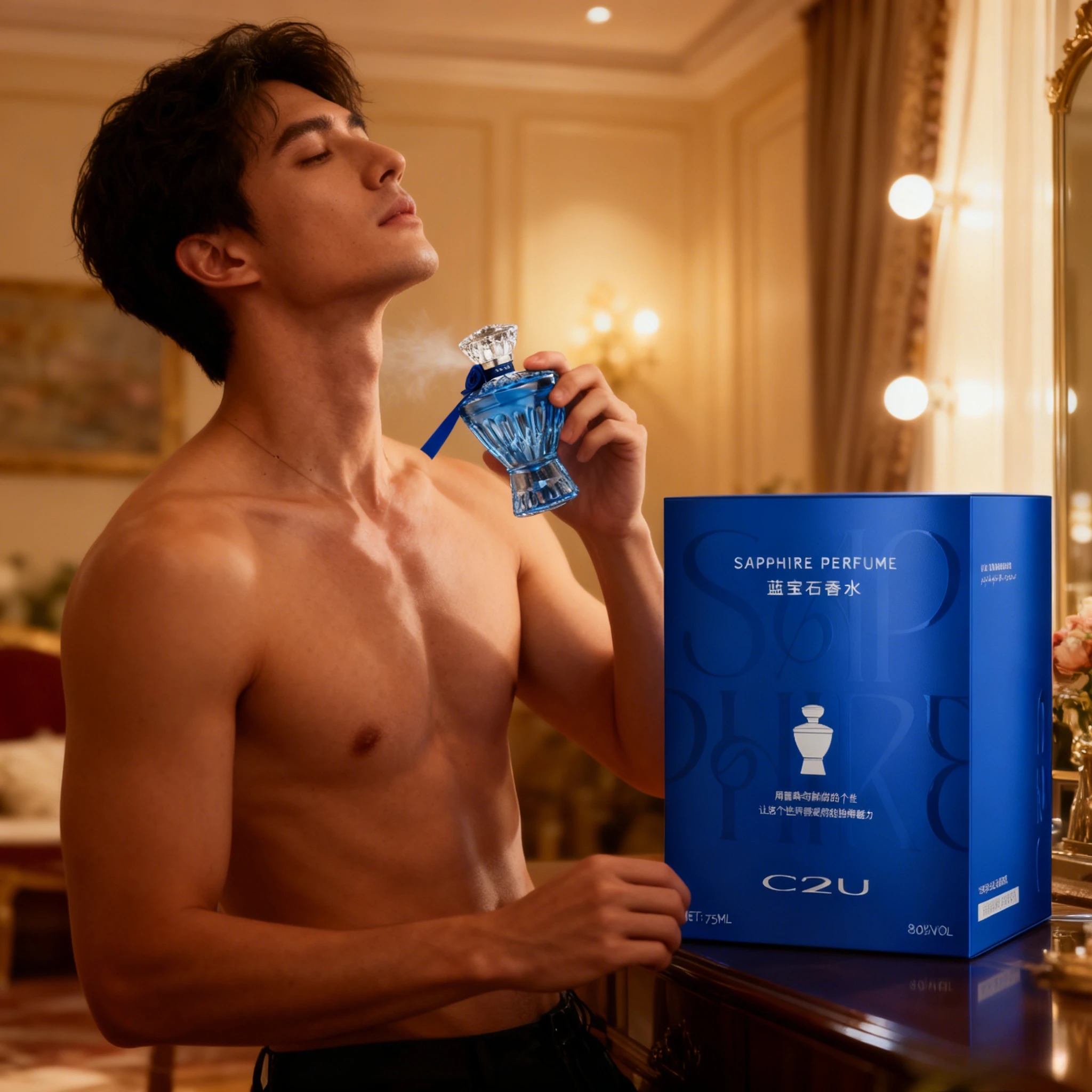 Gentleman Men's Perfume, Captivating Azure Ocean Scent, 24H Long-Lasting Light Fragrance, Premium Masculine Spray.