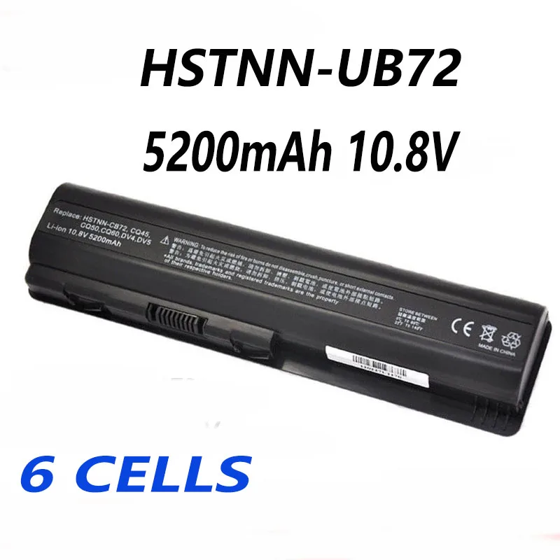 HSTNN-UB72 HSTNN-DB72 HSTNN-CB73 5200mAh 10.8V Laptop Battery For HP Pavilion dv6-1200 HSTNN-IB72 HSTNN-LB7 HSTNN-XB72