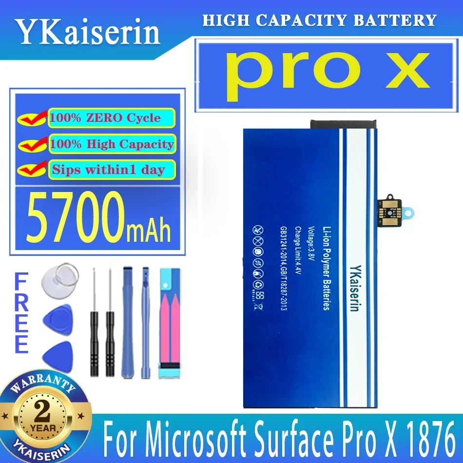 

YKaiserin Battery pro x (G3HTA056H) 5700mAh For Microsoft Surface Pro X 1876 Bateria