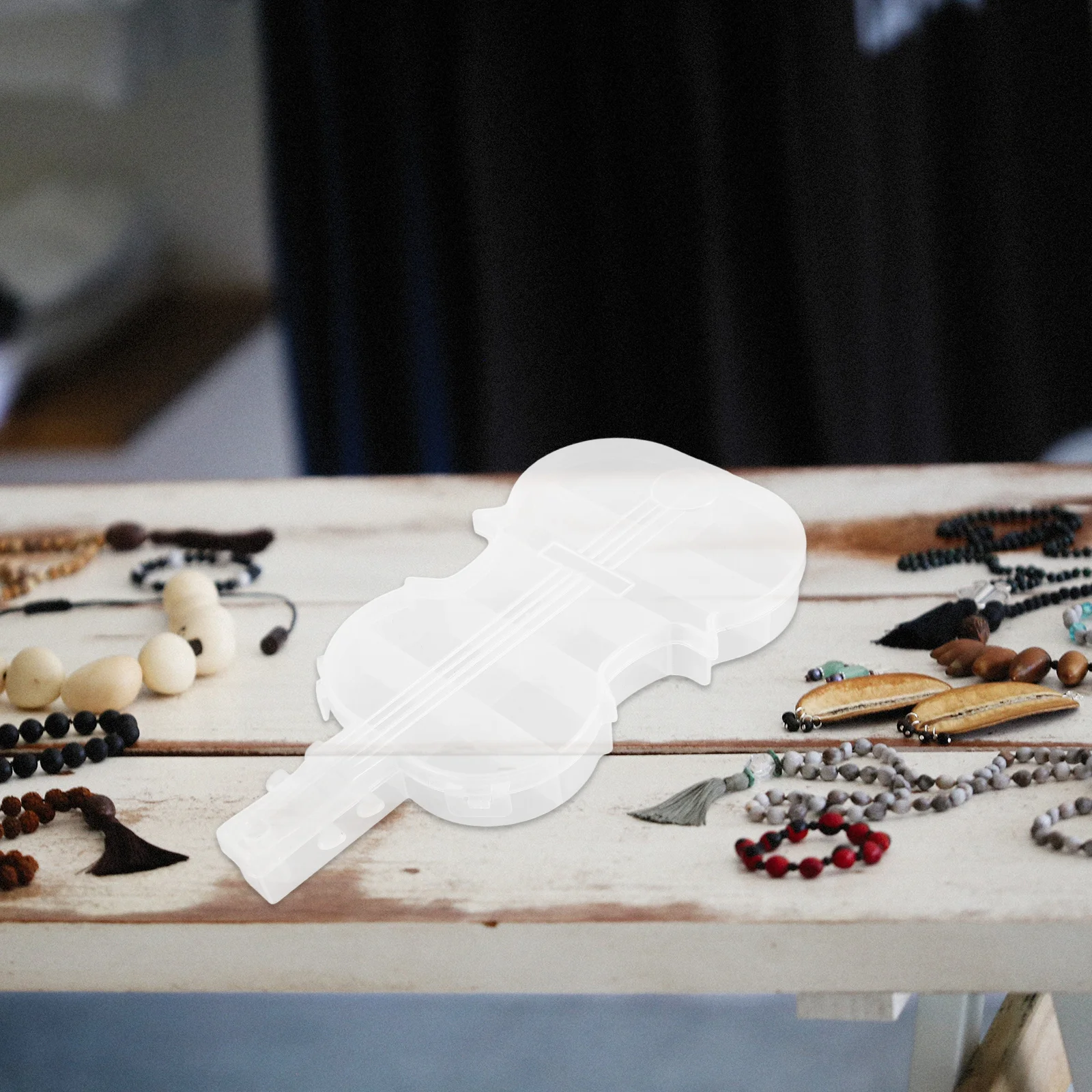 

Transparent Small Plastic Bead Organizer Creative Jewelry Storage Box DIY Hair Accessories Container Portable Clear Craft