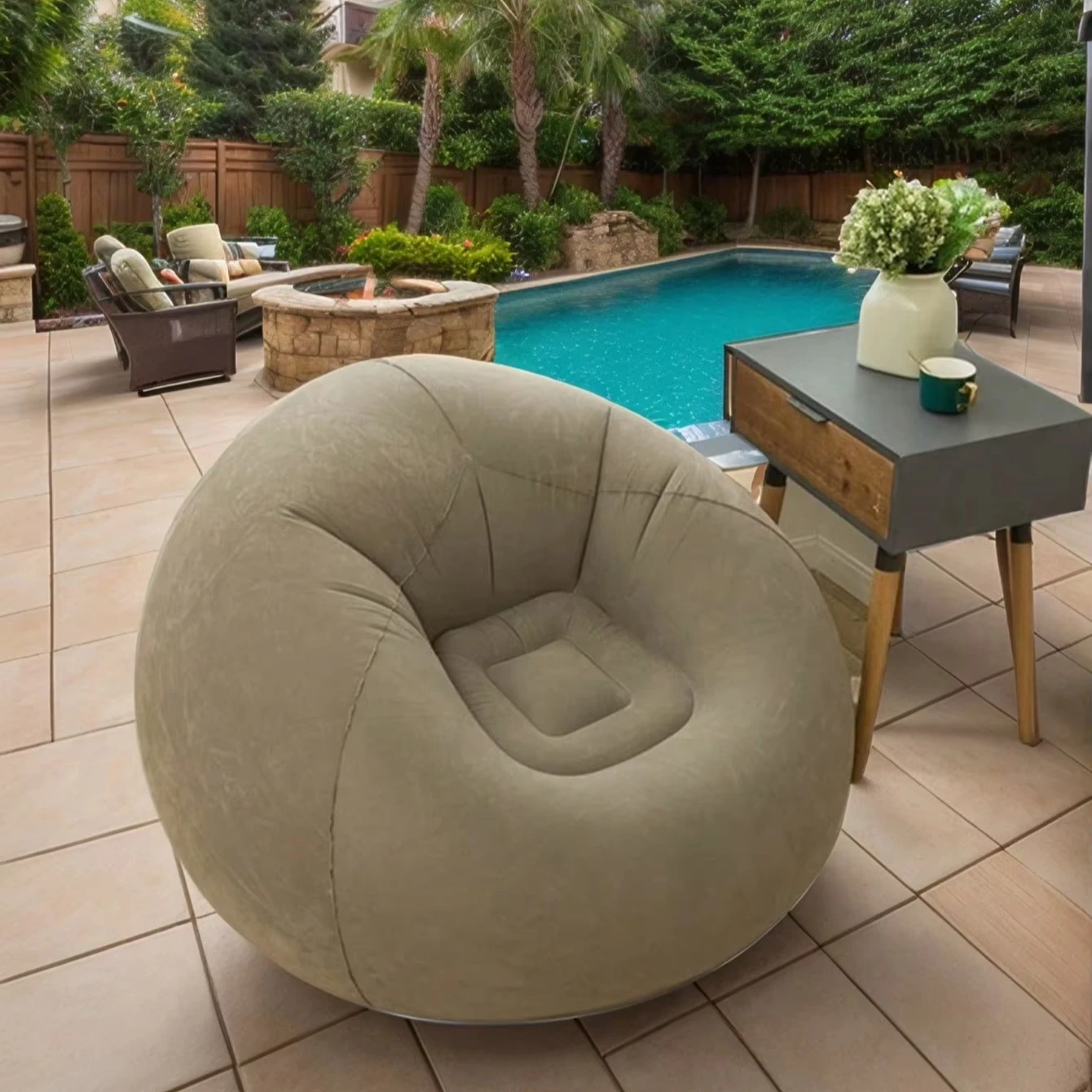 

Надувной стул Bean Mess Bag, воздушный диван, уличный надувной ленивый диван-кресло без наполнителя, моющийся диван-мешок, складной стул