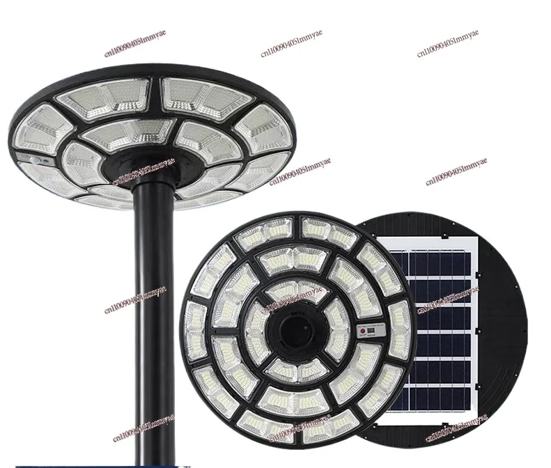 

Outdoor Ip65 Waterproof High Power Round Ufo Post Pole Lamp 800w Solar Street Light for Garden Villa ufo Solar Light