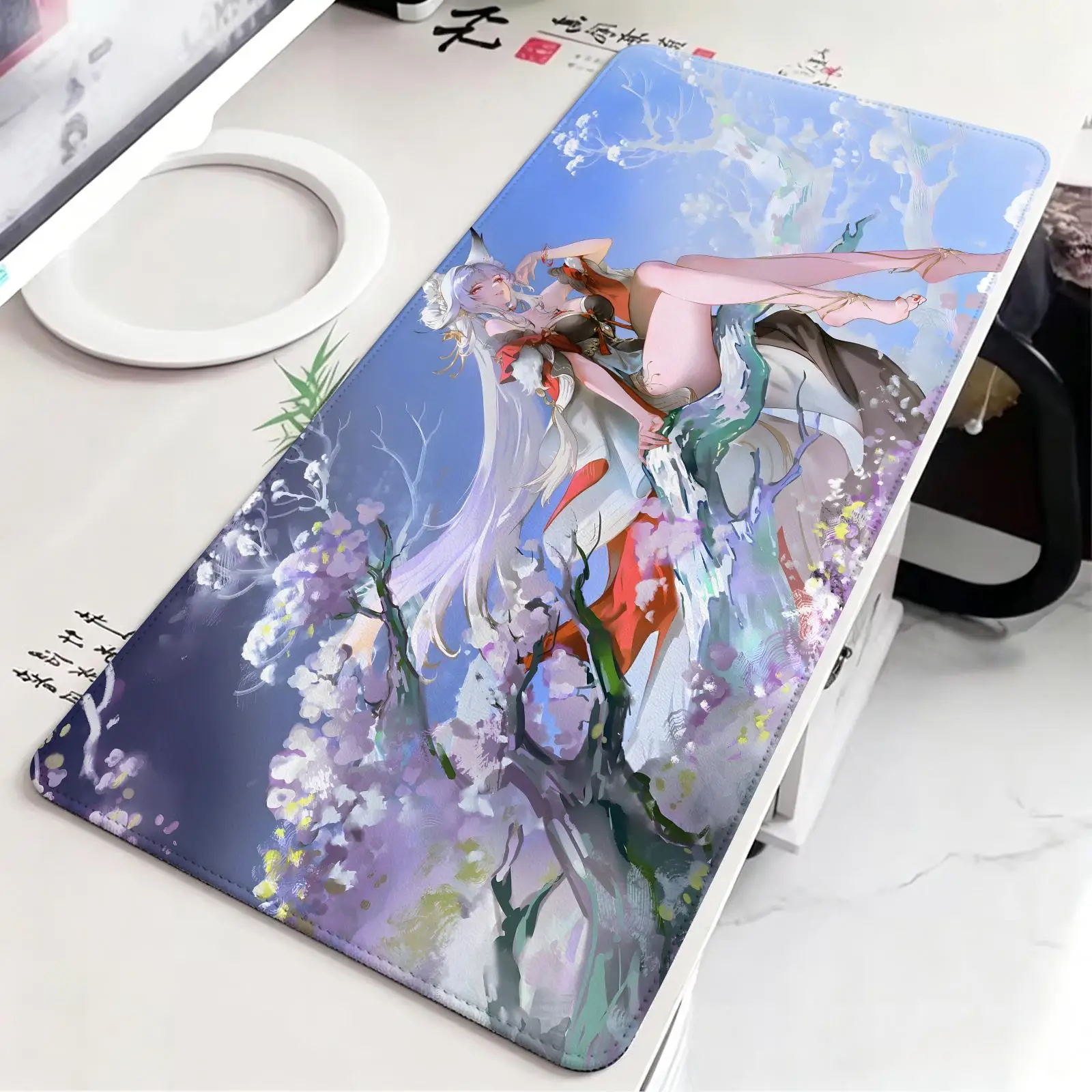 Mouse Pad Esports gaming mouse pad, stitched edge computer desk mat,anime style desktop mouse mat Wuthering Waves Hsin