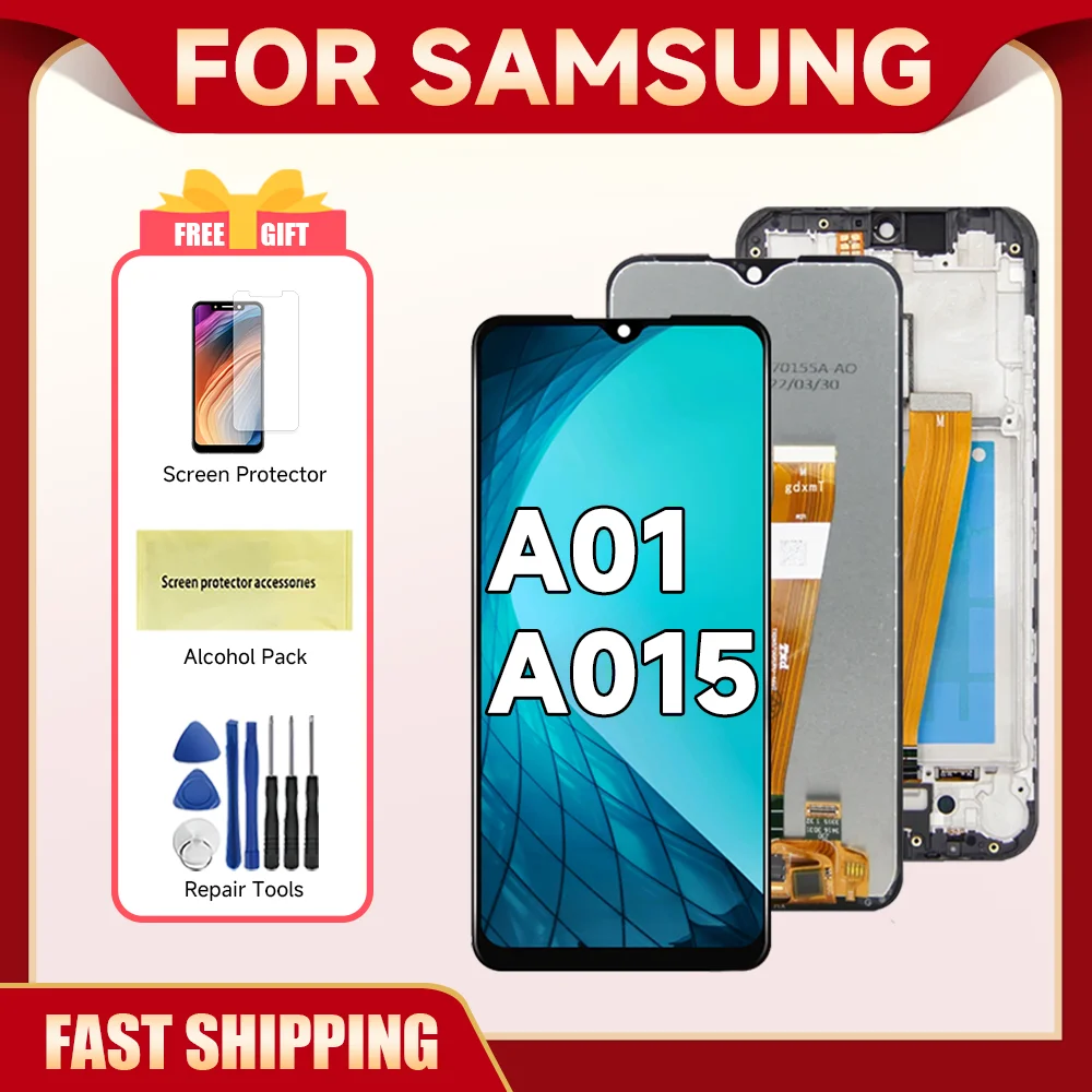 A01 для Samsung 5,7 'для Ori A015F A015G A015M A015 A015A A015U ЖК-дисплей сенсорный экран дигитайзер в сборе Замена