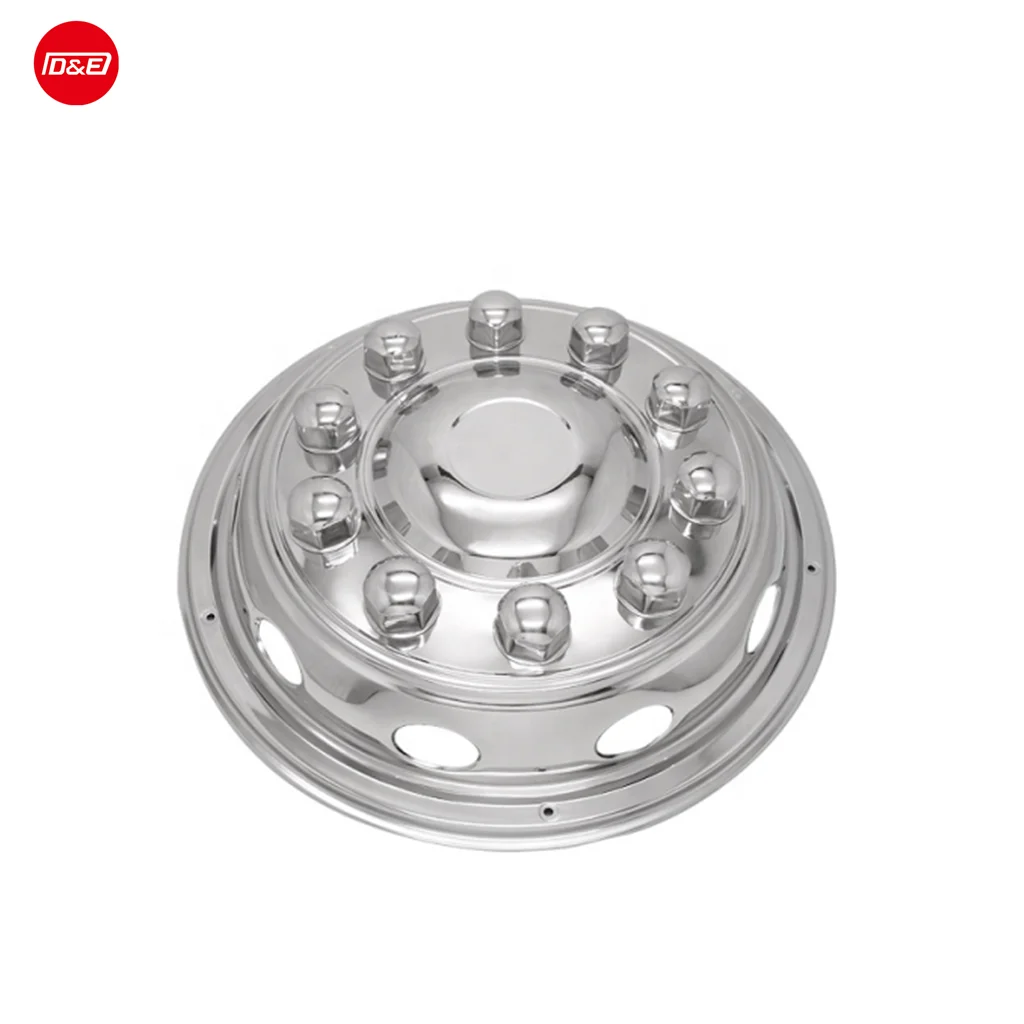 22.5'' PCD 285.75mm 335mm Truck Wheel Axle Covers Stainless Steel Material Front&Rear for European and American Trucks