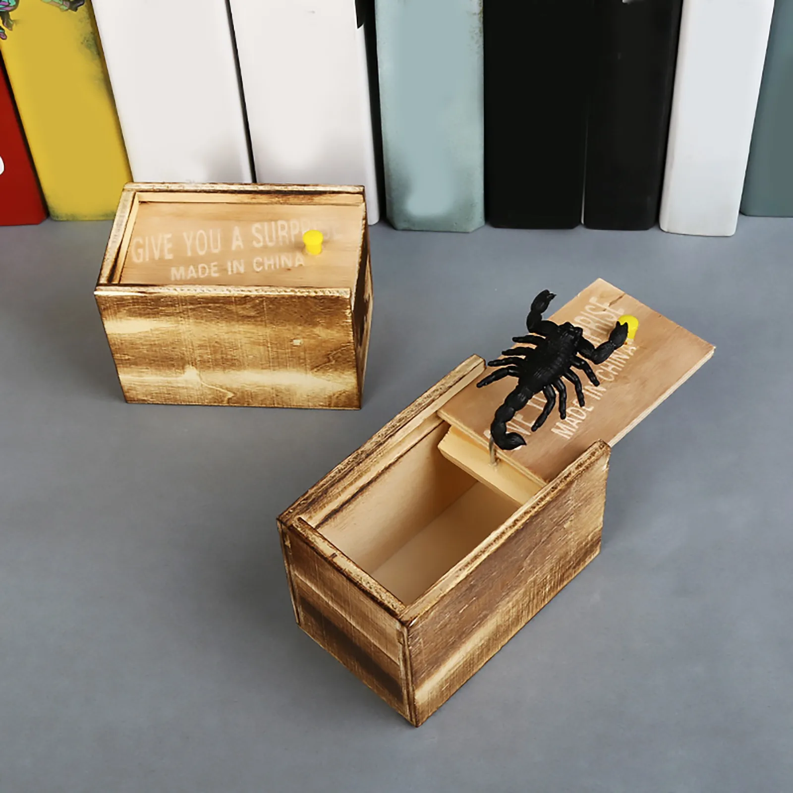 Spinne Streich Holzkiste Lustiges Spielzeug Überraschung Spinne Scare Box Gag Witz Trick Spielzeug Für Erwachsene Kind Aprilscherz Party Requisiten Streich Geschenke