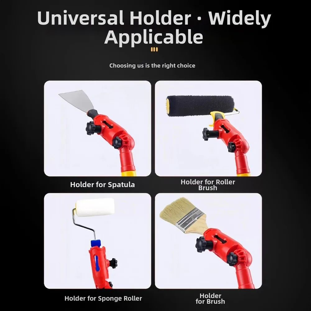 1pc Multi-Angle Rotation Paint Brush Extender Painted Cable Connector High Ceiling Paint Tool Extension Pole Attachments