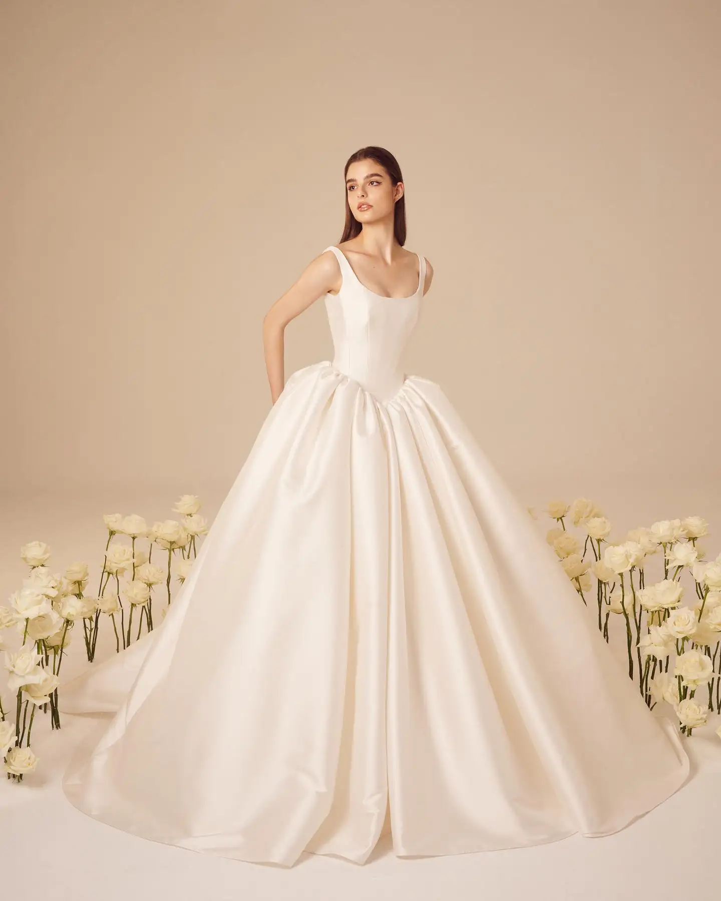 

Vestidos De Novia Princesas атласное свадебное платье Vestido Sob Medida бальное платье Casamento Personalizado Trouw Jurken Dames Mariages