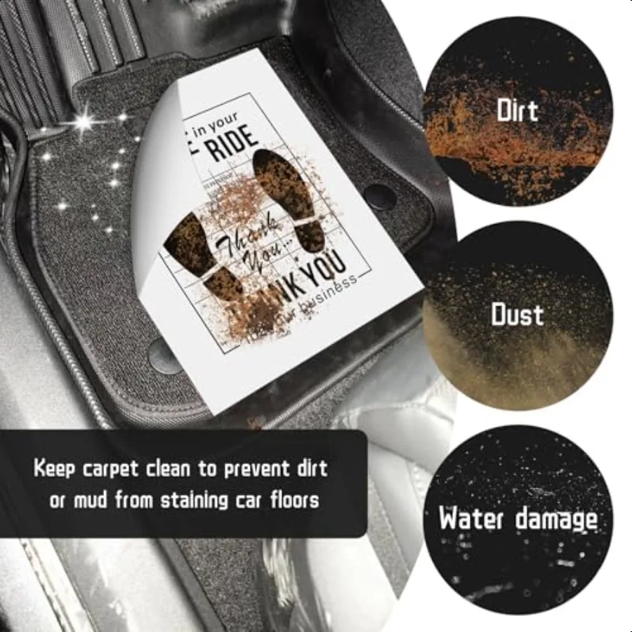 50PCS Paper Floor Mats for CarsThickened 19.29x15.35  Floor Mats for Cars Avoid Soiled Mat with Dirt Sand Oil Universal Car Flo