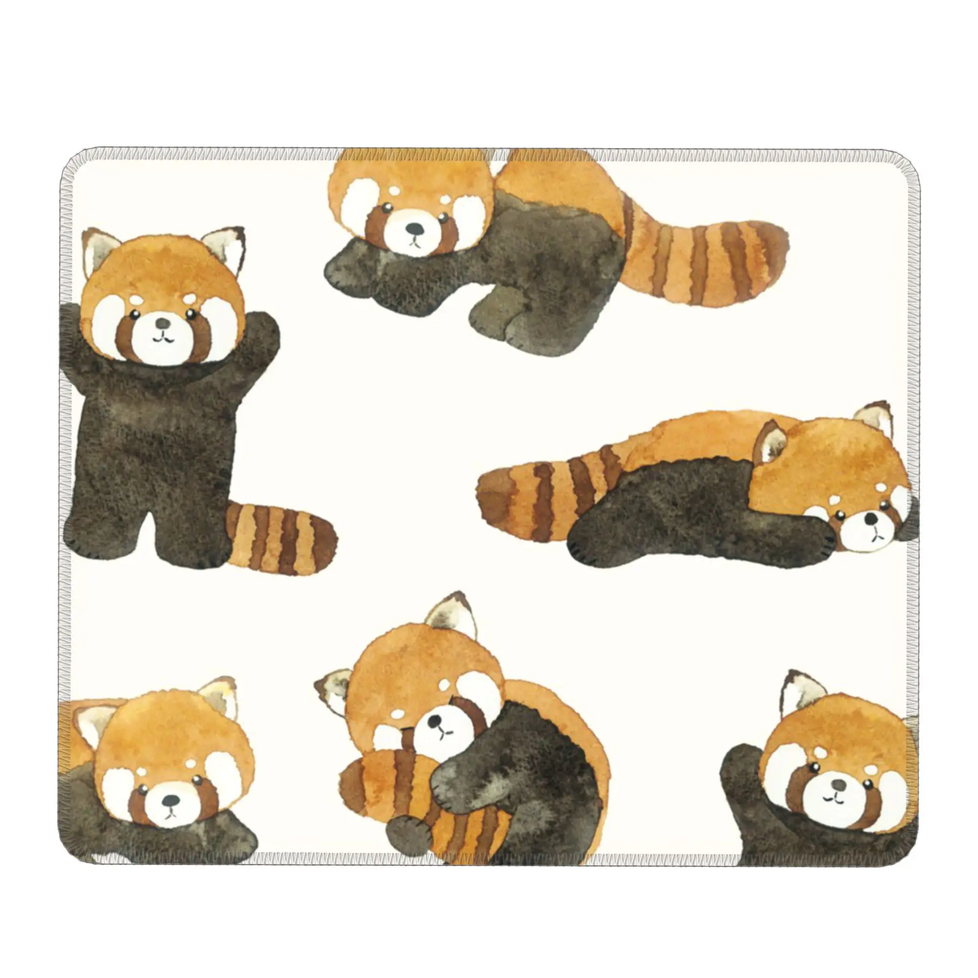 Cute Cartoon Brown Raccoon Pattern Mouse Pad Computer Keyboard Mouse Mat Gaming PC Laptop Desk Mat Office Table Mats