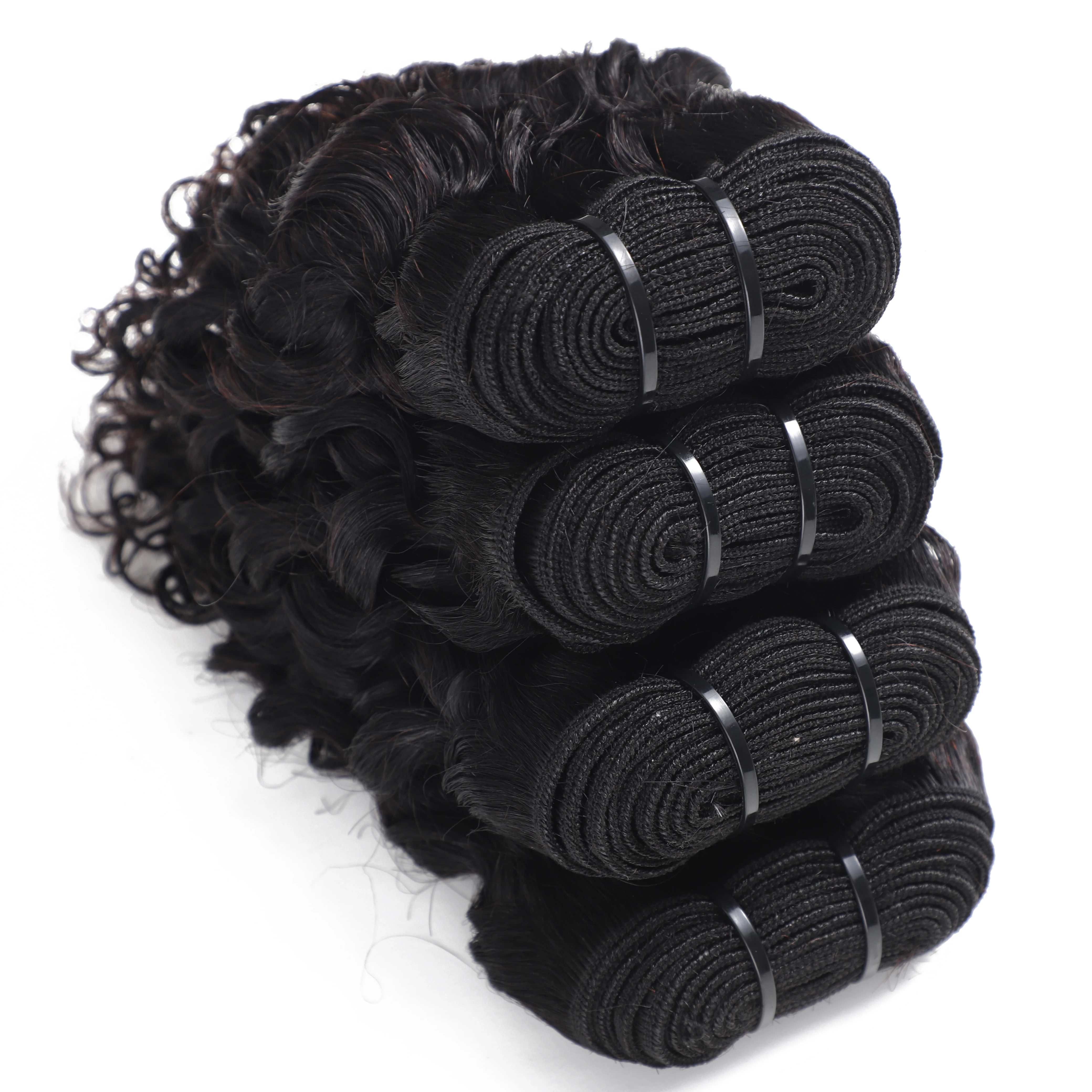 8-16 Inch Water Wave Bag Natural Black Brazilian Women's Hair 100% Human Hair Extension Water Wave Bag Suitable for Women