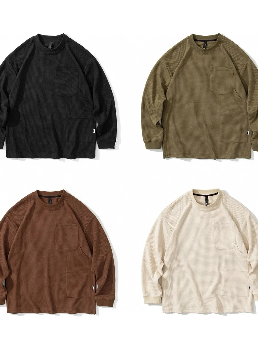 

Винтажная японская ретро-футболка Kapital с длинным рукавом и круглым вырезом, модная городская свободная молодежная хлопковая футболка с круглым вырезом