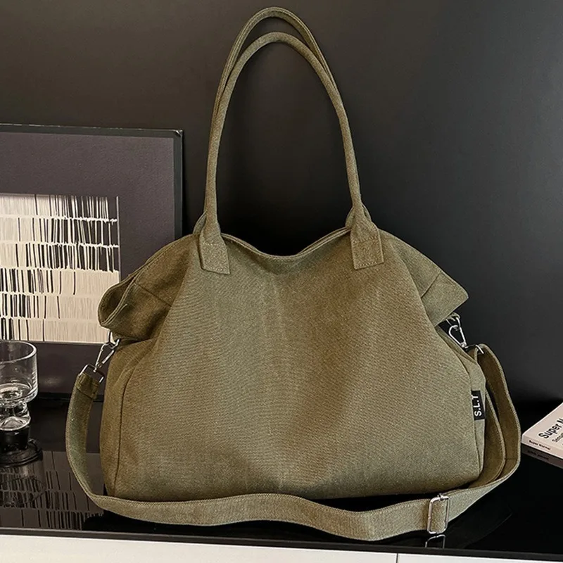 Fashion Explosion Casual Canvas Bag Women's Tote Bag Casual Commuter Large Capacity Shoulder Messenger Bag Women - view 2