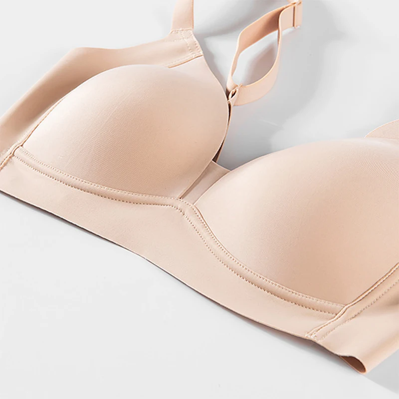Women Silk Bra 100% Mulberry Silk Lining 3/4 Cups Everyday wear Concentrated Bra Wire Free Solid Colors Intimates M L XL TG218