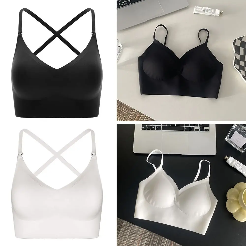 

Polyester U-shaped Back Lingerie Triangle Cup Without Trace Backless Intimate Underwear Polymerization Bra Bare Open Back