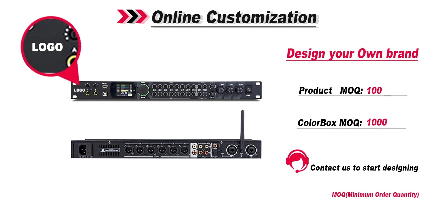 

GAX-KT900S Professional Digital Pre-stage Effect Anti-howling Audio DSP Processor With Echo USB MP3 Blueteeth For House Karaoke