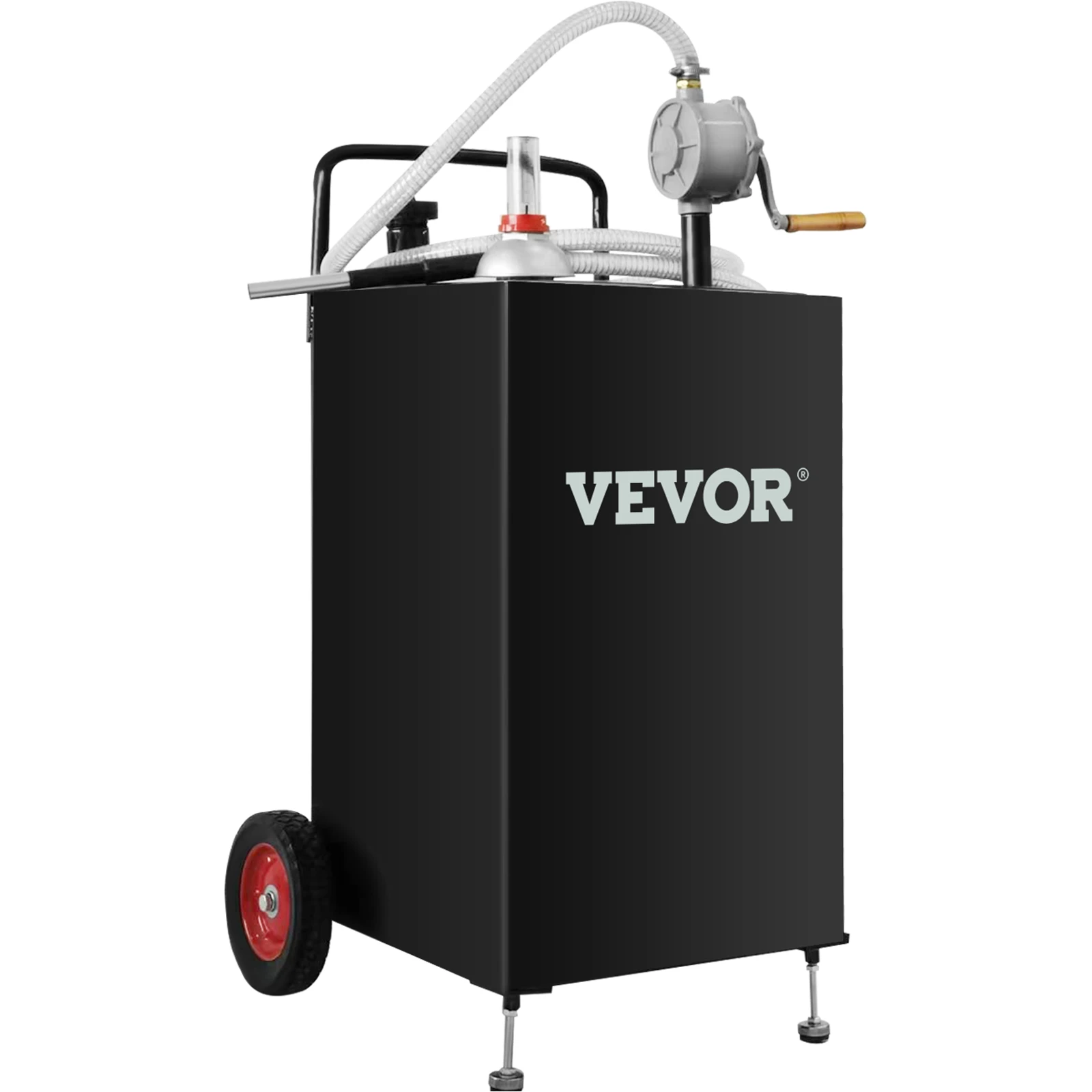 VEVOR 30 Gallon Gas Caddy Fuel Storage Tank with Wheels Gasoline Diesel Fuel Container for Cars Lawn Mowers ATVs Boats