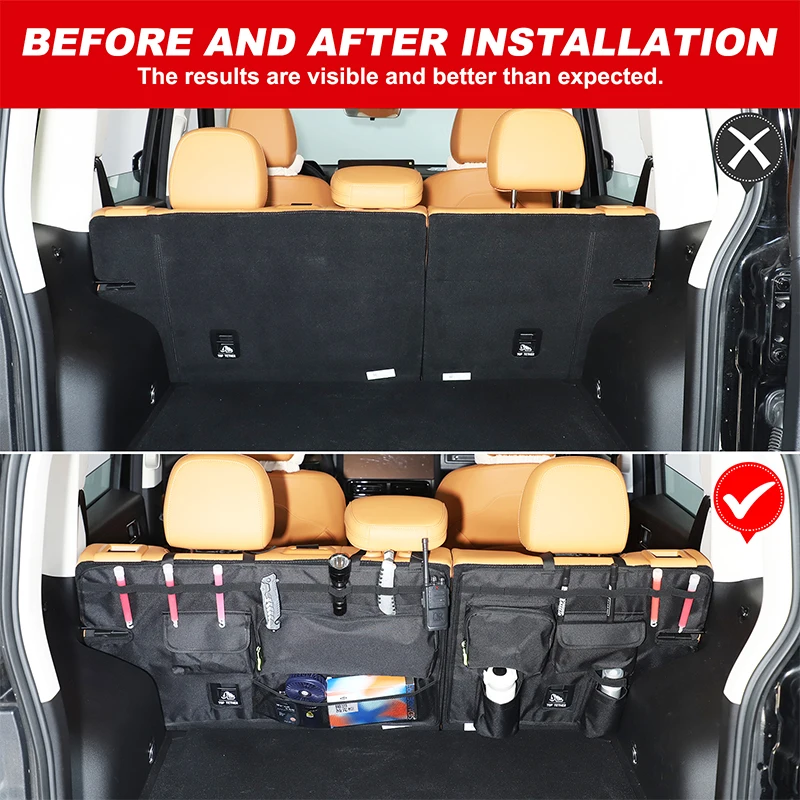 Car trunk storage bag For Great Wall Haval Menglong 2025 Accessories car seat back hanging bag Car interior storage items