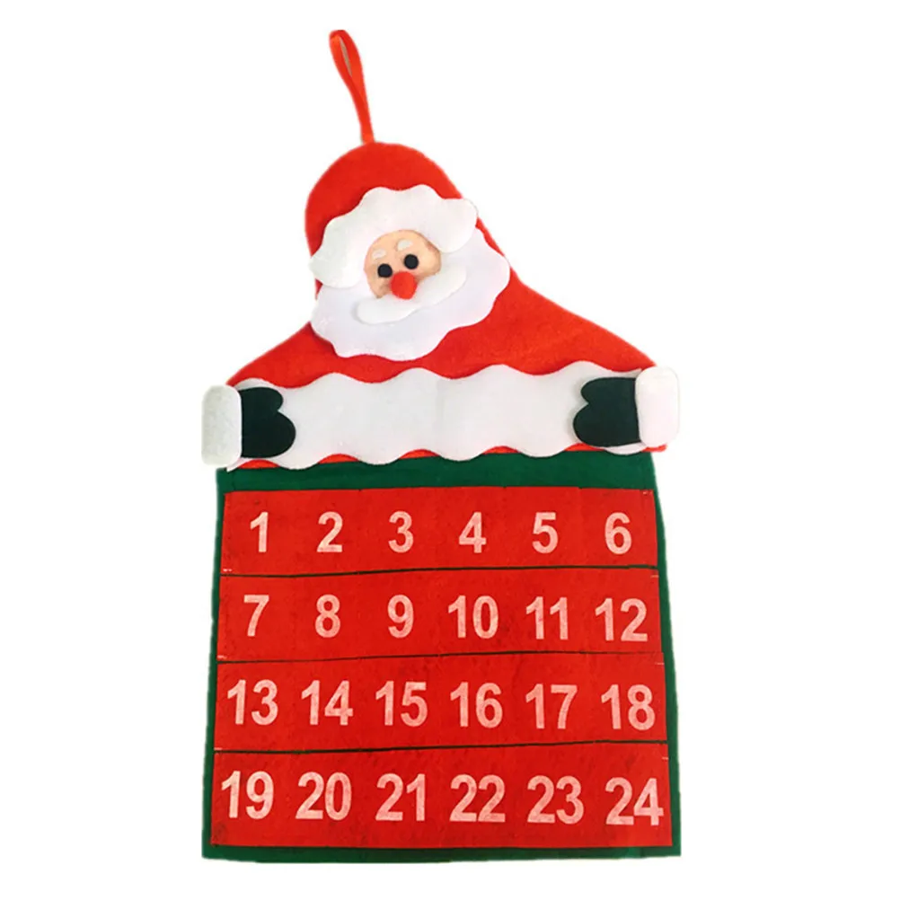 

HAKIDZEL Christmas Advent Calendar Santa Claus Hanging Decorative Number Countdown for Elder Kids Holiday Home Decoration