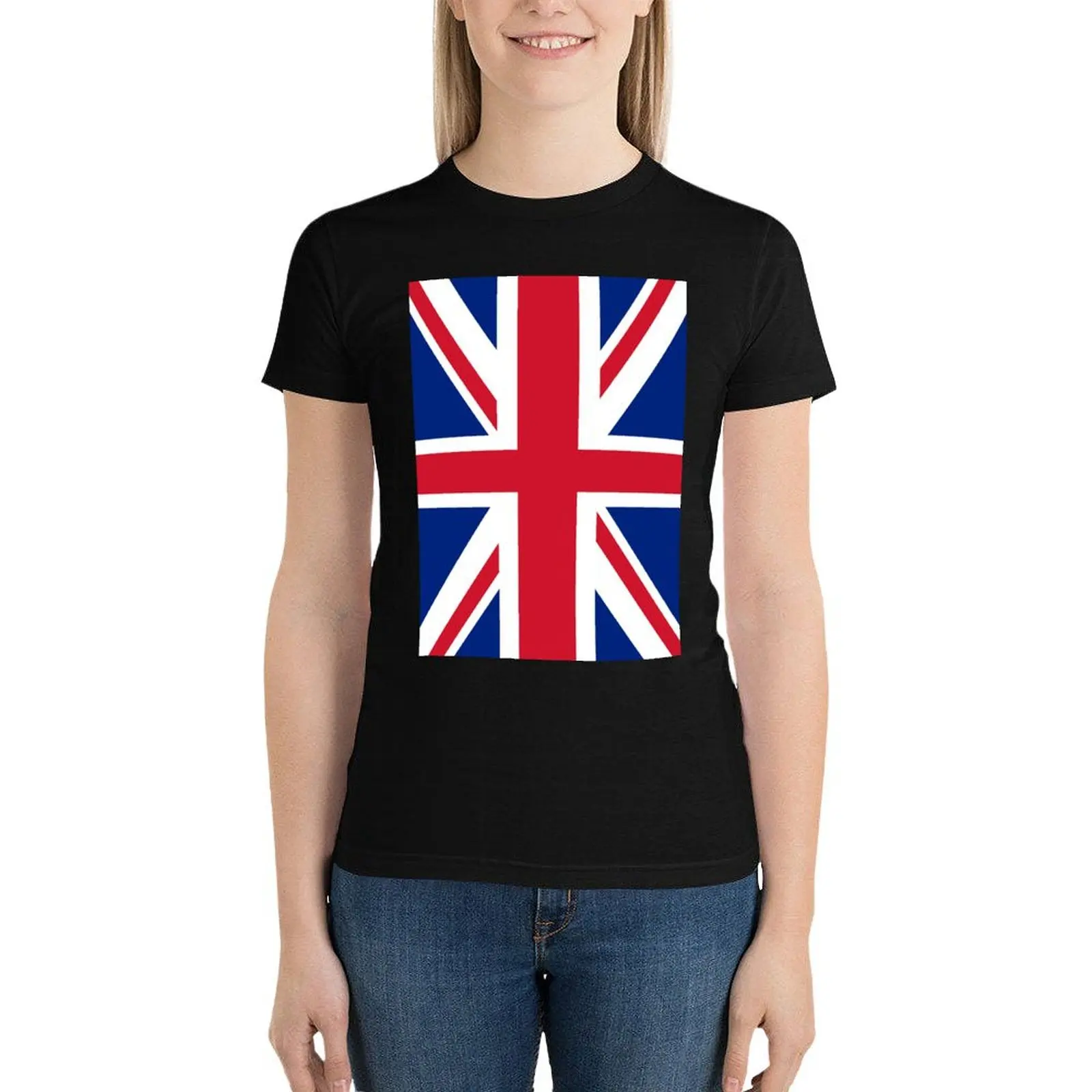 Union Jack Flag T-Shirt vintage clothes cute tops Women's summer blouses 2024