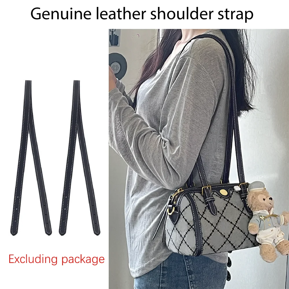 

For Tory Burch Mini Boston Bag Makeover DIY Bag Accessories Underarm Bag Replacement Shoulder Strap Cowhide Bag Strap
