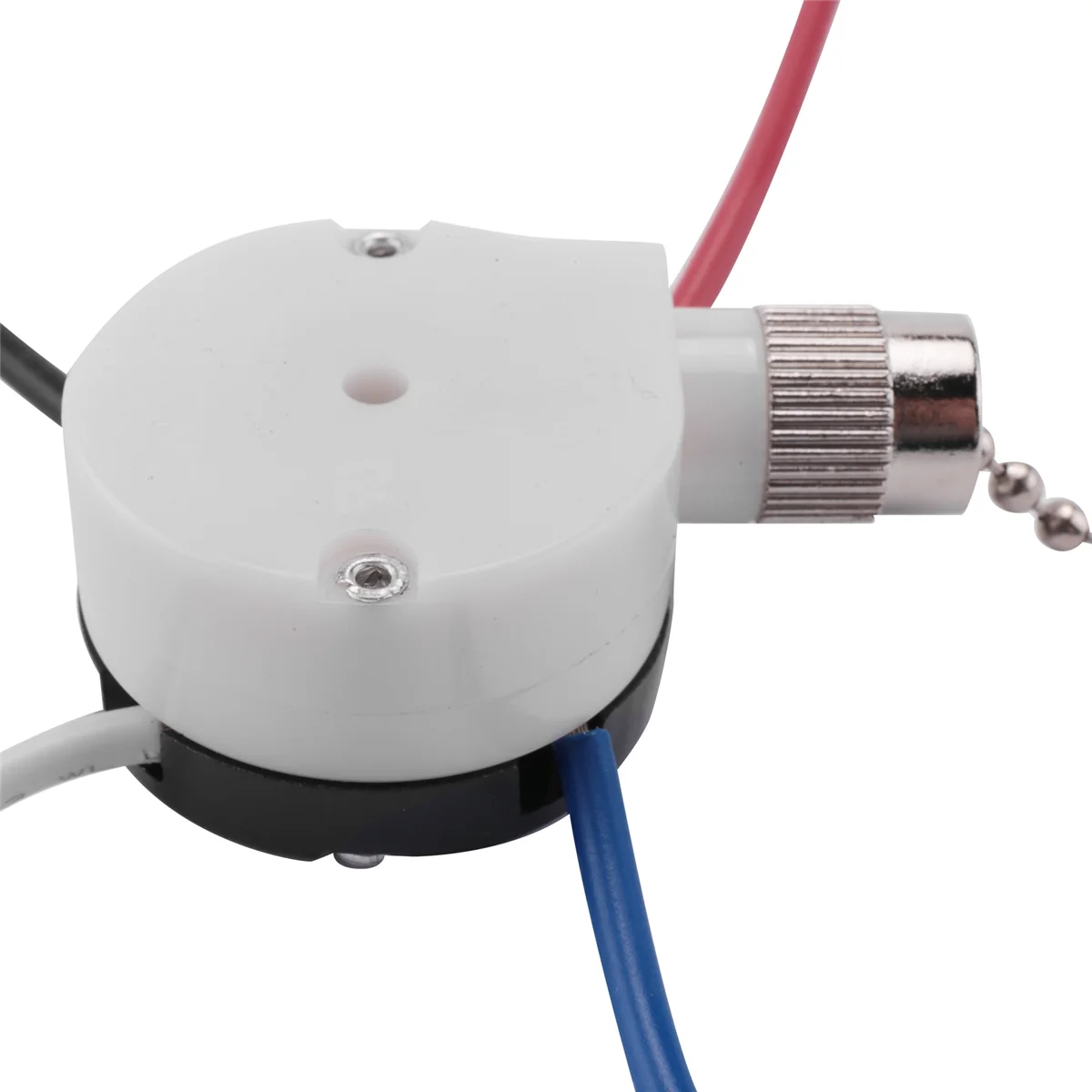 SLQZT Ceiling Fan Switch Kit 3 Speed 4 Wire, Fan Switch Zipper Speed Control Switch, ZE-208S Pull Wire Switch with Rope Silver