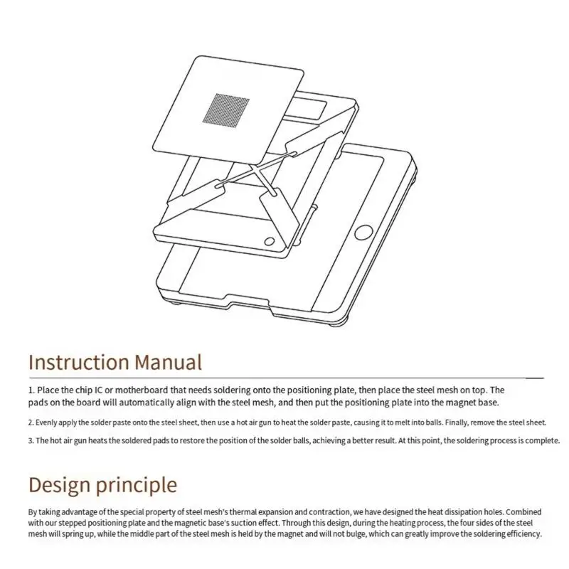 

Средний слой инструмента IPX17 стальной сетки Y1UD Professional для реболлинга среднего слоя