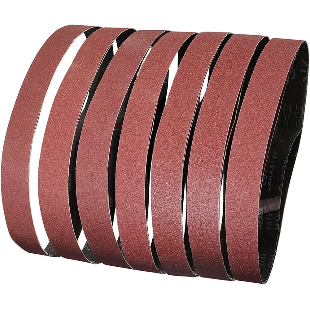 

50X1067MM Sanding Belt 14 Pieces- 40/60/80/120/180/240/400 Grit Alumina Sanding Belt, Suitable for Wood Sanding