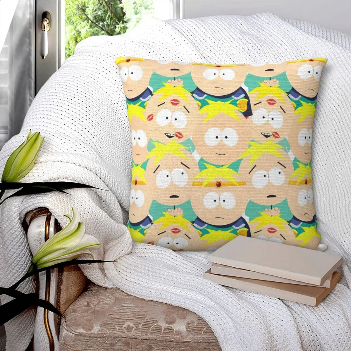 South-Park Butters Stotch Collage Pillowcase Printed Fabric Cushion Cover Decorative Pillow Case Cover Home Wholesale 40*40cm