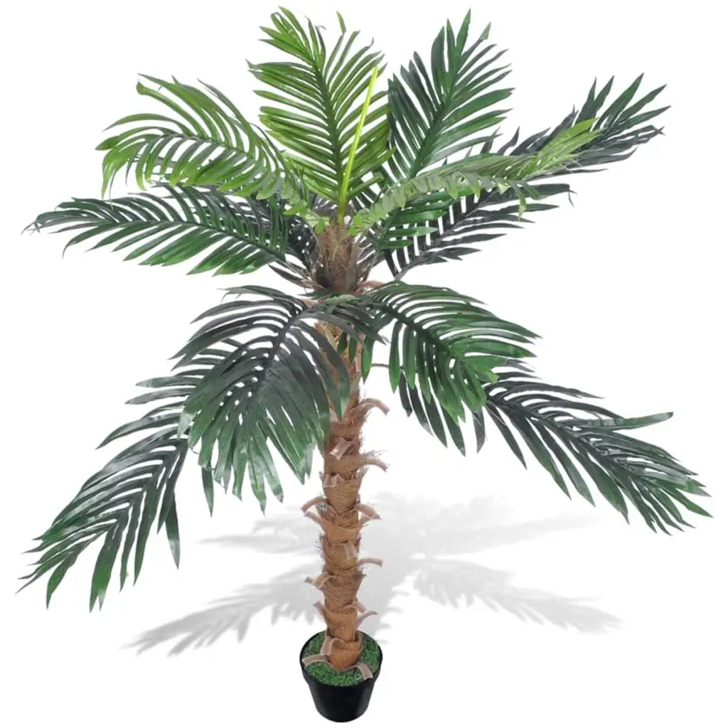 Realistic 55cm Artificial Coconut Palm Tree in Pot - Perfect Tropical Home Decor