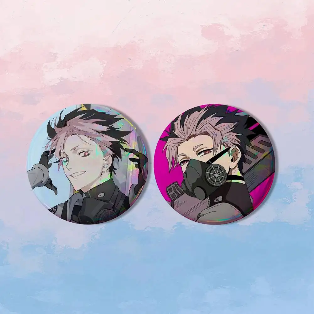 K-Kaiju No.8 Gen Narumi 2 piece set Badges On Backpack Jacket Cartoon Round Brooches Acrylic Button Pins Collection Gifts