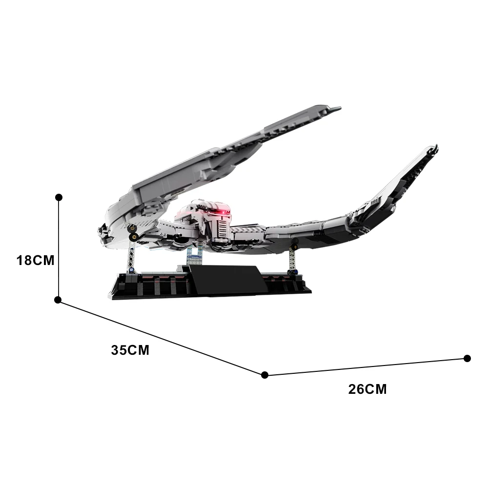 MOC-بناء كتل من مقاتلي النجوم للأطفال ، نموذج مقاتلي النجوم ، ألعاب تعليمية ، Galactica UCS Cylons ، مجموعة طوب البناء