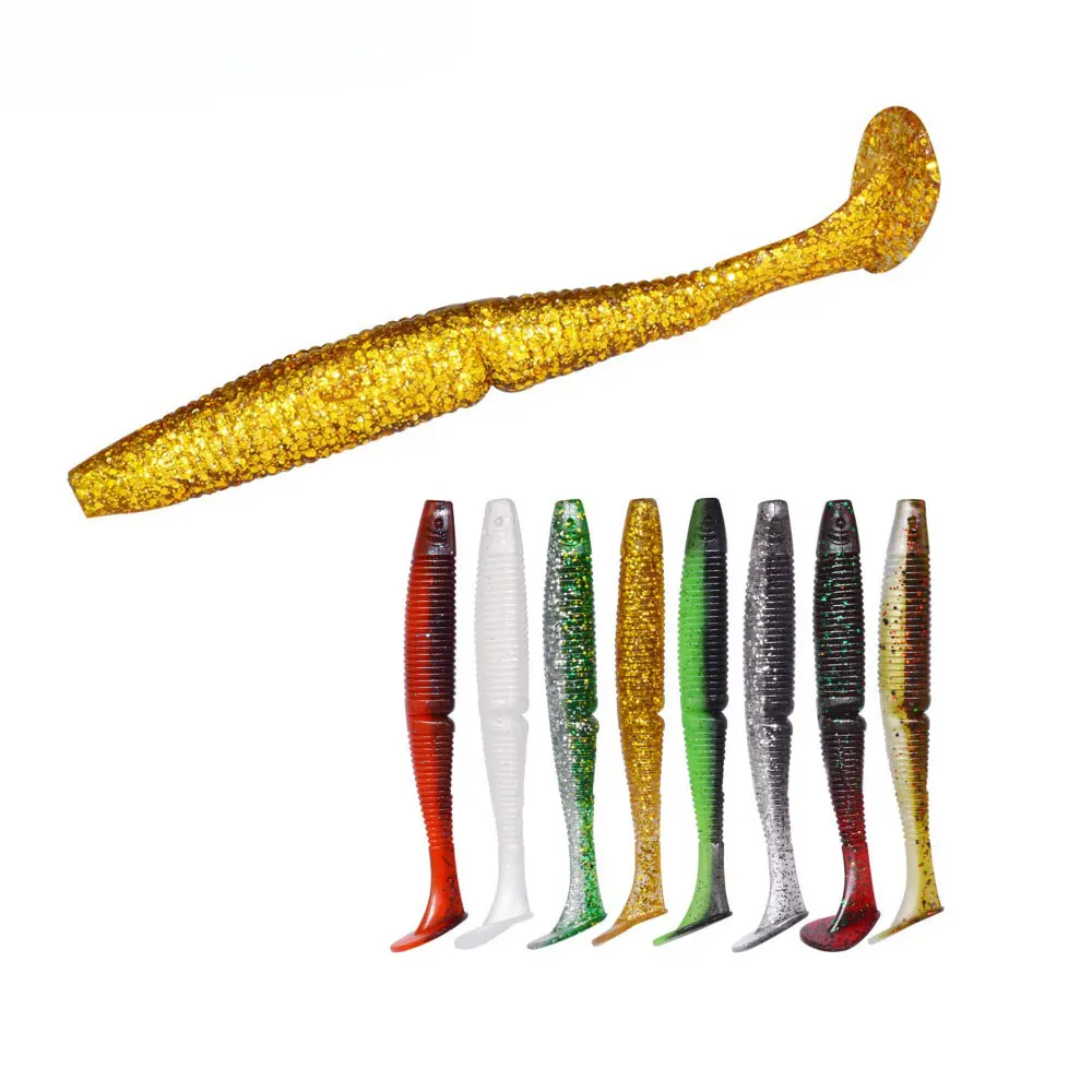 

Silicone Bait T Tail 6Pcs for Fishing Soft Lure 14mm 17g Artificial Jig Tackle Wobbler Swimbait Pesca Trout Pike Bass Winter