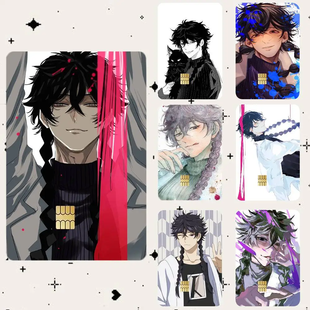 Blue Period Haruka Hashida  HD Waterproof Card Skins Protective Stickers for Credit Bank Game Cards