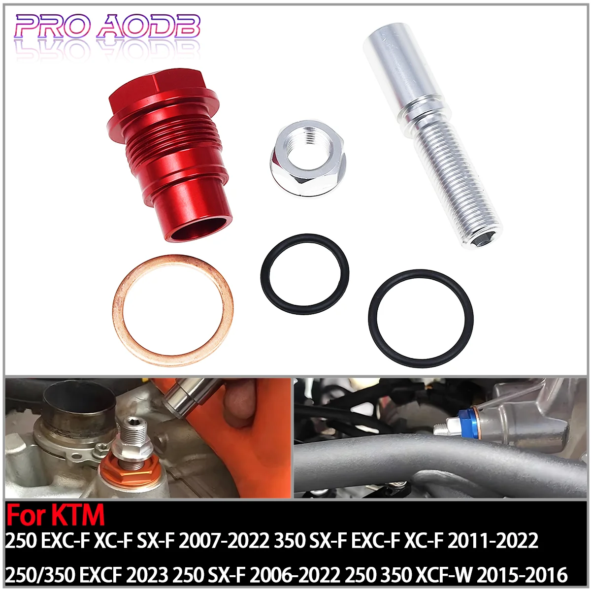 

For KTM 250 350 400 450 505 530 EXC-F SX-F XC-F XCFW SMR Motorcycle CNC Manual Timing Cam Chain Tensioner Adjuster Fit 2005-2023
