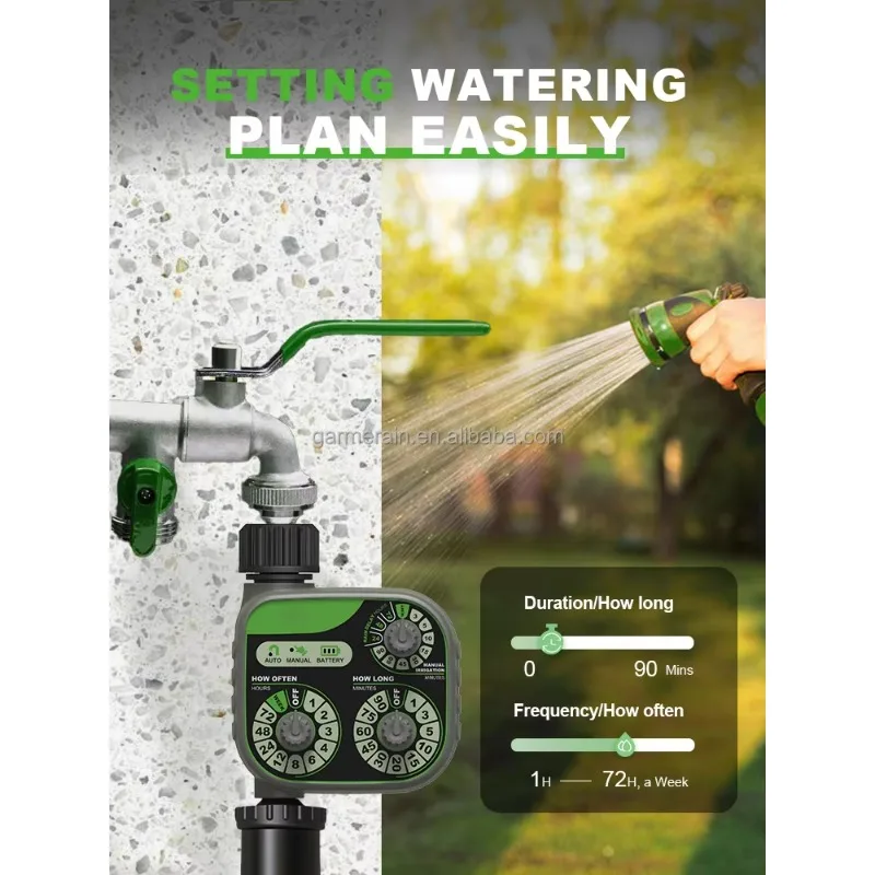 Sistema di irrigazione automatico intelligente per irrigazione da giardino agricolo, timer per tubi dell'acqua