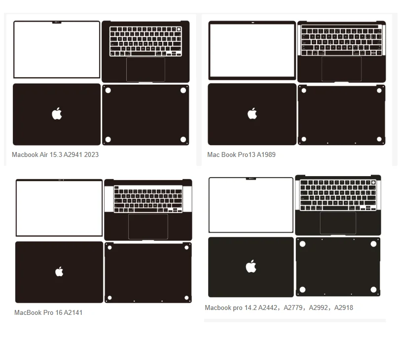 M4 M3 M2 M1 Dla MacBook Pro 14 cali M5 A3434 Pro Macbook Air 13 13. 6 15. Naklejka na laptopa 3 M1 M2 14 16, winylowa osłona, skórka — zdjęcie produktu 3