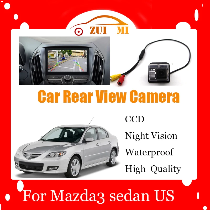 

Car Reverse Rear View Camera For Mazda3 sedan US 2007~2009 CCD Full HD Night Vision Backup Parking Camera