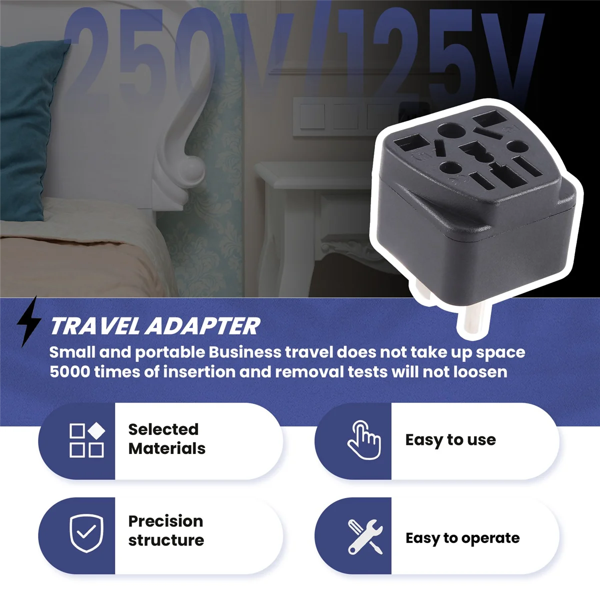 旅行用プラグアダプター,充電器コンバーター,3つのピンホール,黒,EU,uk,au,cn,jp,asia,イタリア,ブラジル,米国へのタイプb