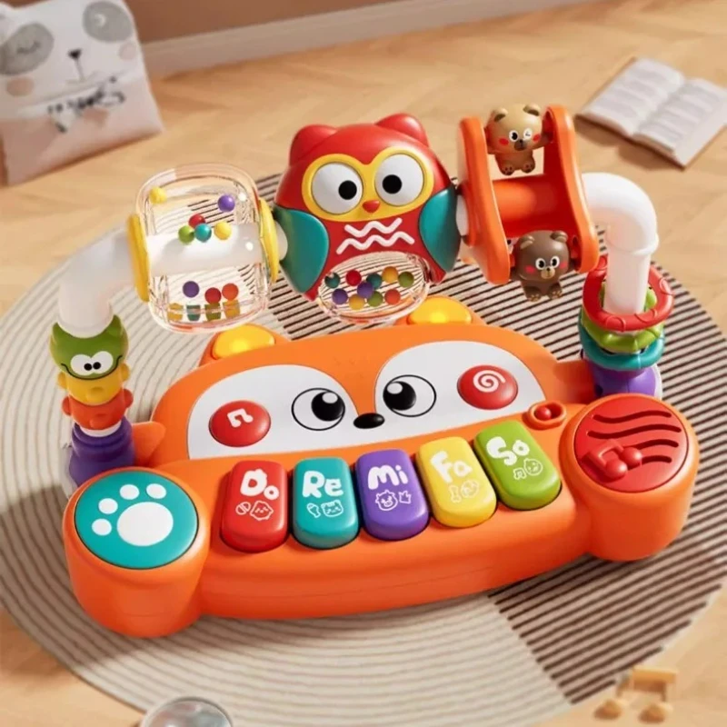 多機能電子キーボードベビーミニピアノ、ライト付き音楽幼児用楽器、子供向け教育玩具