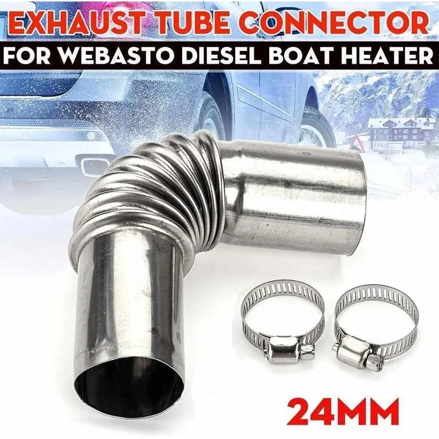 4 قطعة الفولاذ المقاوم للصدأ 24 مللي متر الهواء الديزل سخان التوقف أنبوب العادم أنبوب الكوع موصل ل الديزل قارب سخان 13 سنتيمتر السيارات Rep #5