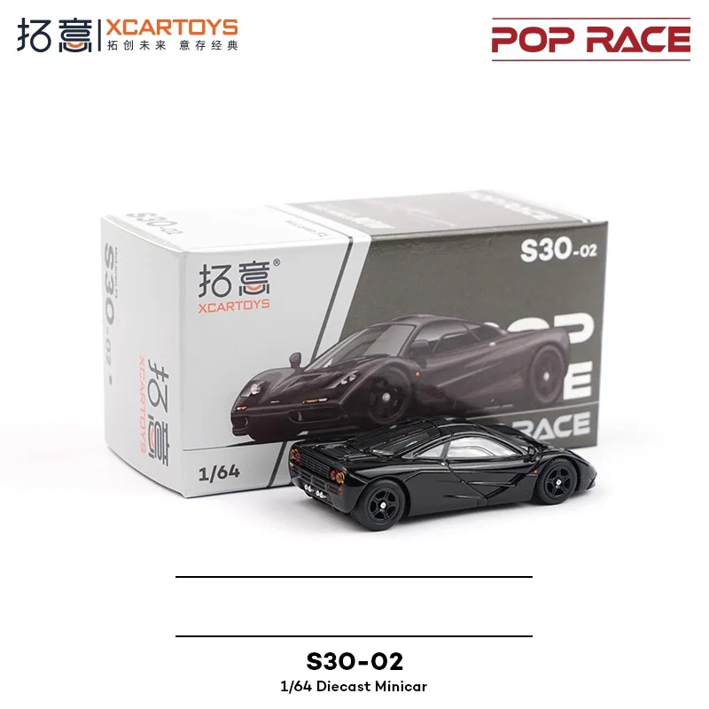 S30-02 Xcartoys x POP RACE 1:64 F1 Jet Black Diecast Model Car #3